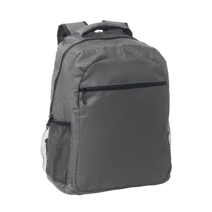 Sac à dos pour ordinateur en polyester recyclé rPET Topper_Gris pierre