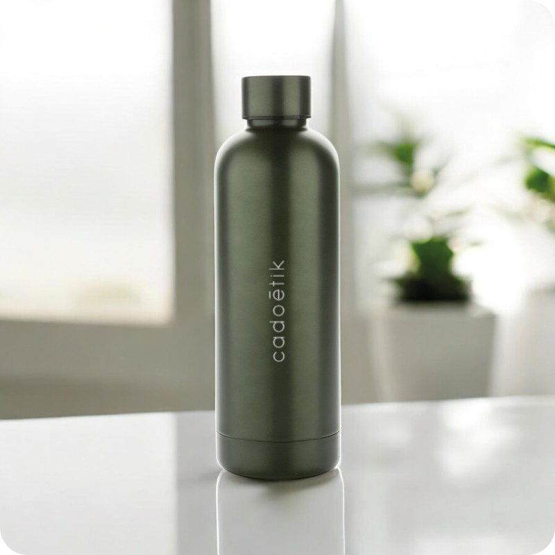 Gourde isotherme personnalisée en inox recyclé certifié Unda 500 mL_04