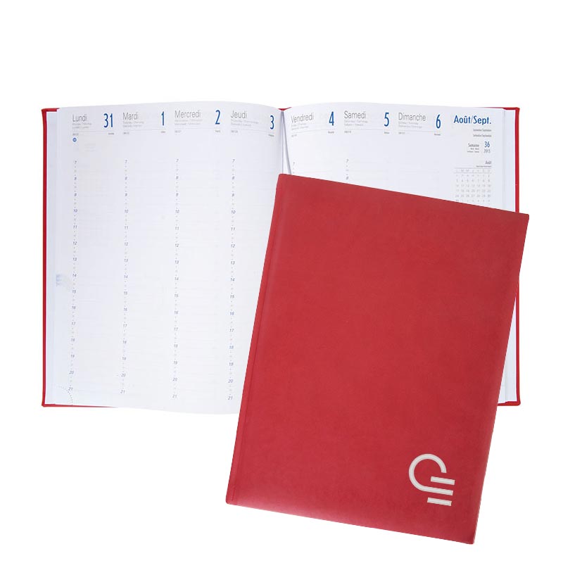 Goodies Made in France - Agenda publicitaire A4 French -Coloris rouge