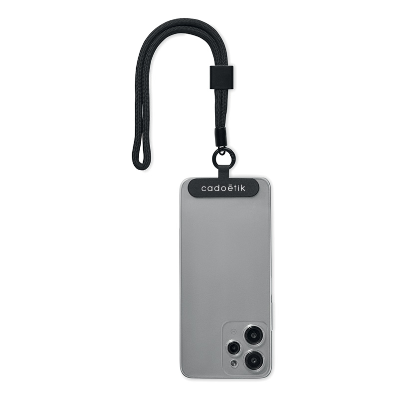 Tour de cou téléphone personnalisé en polyester recyclé rPET Nonette Wrist_01