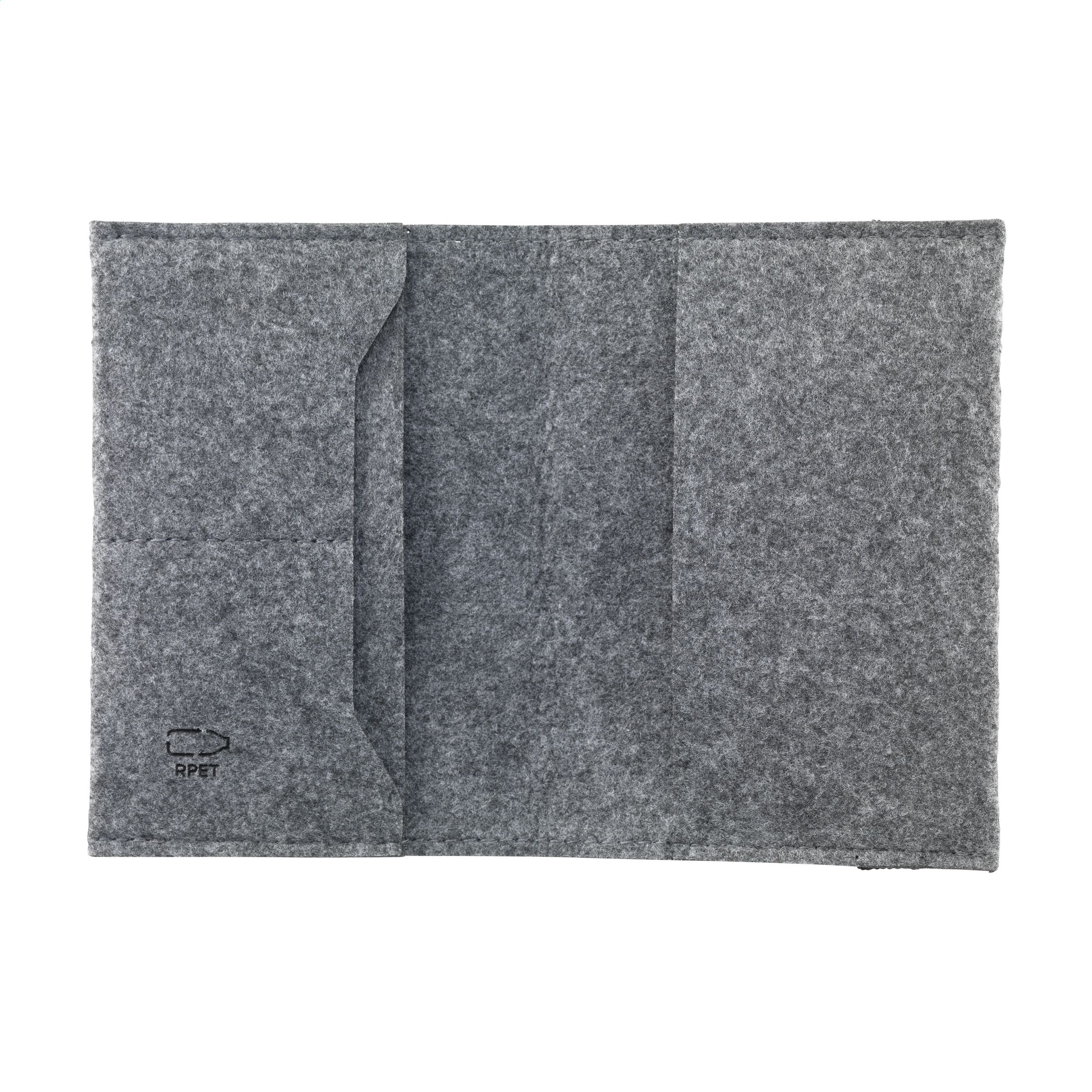 Étui pour passeport et porte-cartes en rPET Felt _Gris