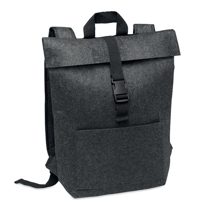 Sac à dos rolltop en feutre recyclé rPET Indico Pack_Gris pierre