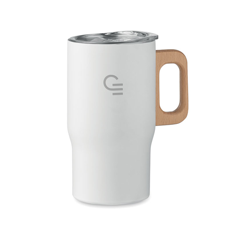 Mug isotherme en inox recyclé et bois Tumboo 350 mL_01