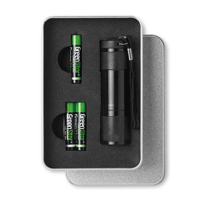 lampe Torche en aluminium 9 LED_Noir