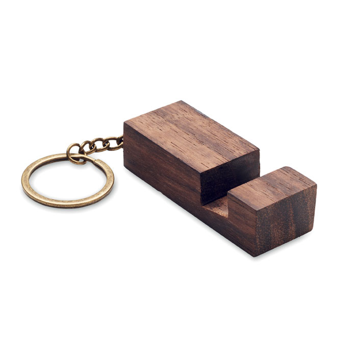 Porte-clés support de téléphone en bois de noyer Code_Bois