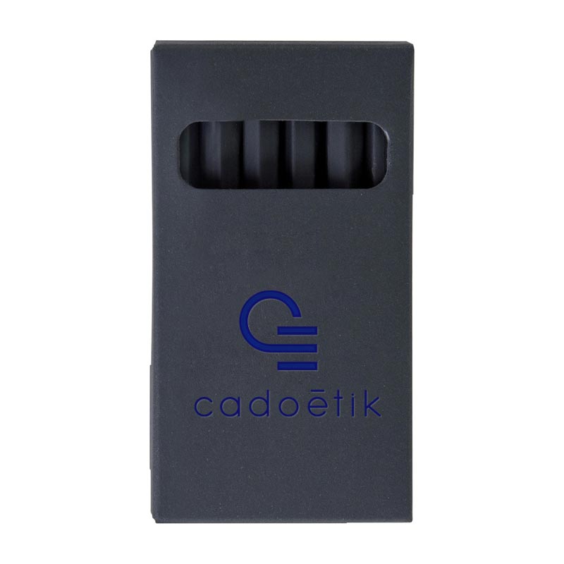 Crayons de couleurs publicitaire black hexa black