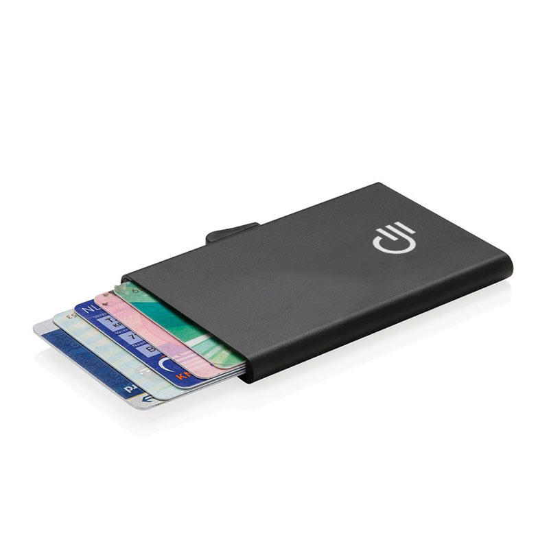 Porte-cartes publicitaire en aluminium anti-RFID C-Secure Trust - Goodies