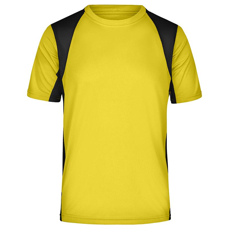 T-shirt running homme Lucas_Jaune/Noir