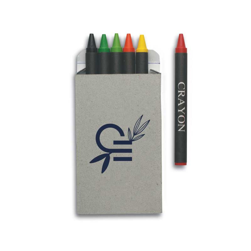 Etui de 6 crayons cire - Objet publicitaire