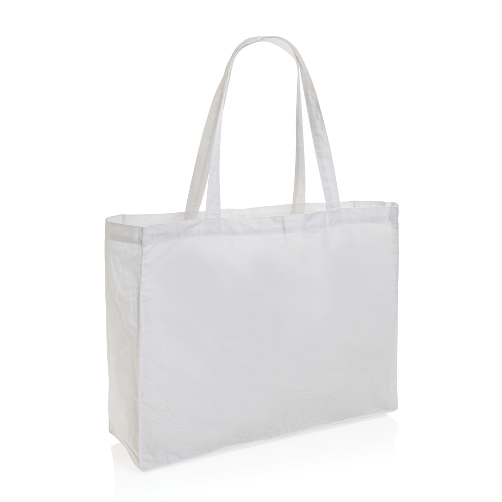 Sac shopping en coton recyclé Impact 145 g_Blanc