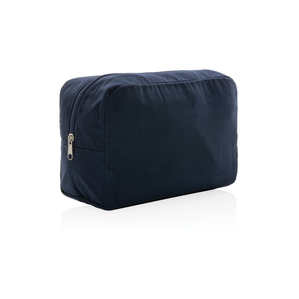 Trousse de toilette en coton recyclé Impact 285 g_Bleu marine