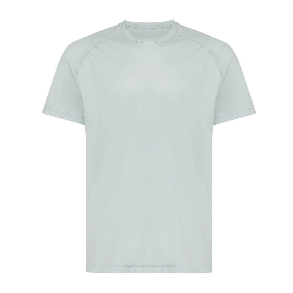 T-shirt de sport unisexe en polyester recyclé certifié Iqoniq Tikal 150 g_Iceberg green