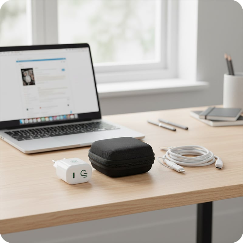 Set de chargeurs rapides en plastique recyclé certifié Boost 20W_00