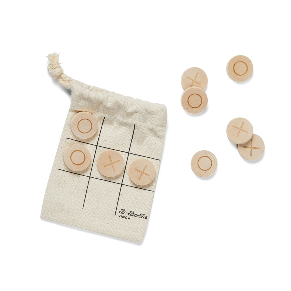 Jeu de morpion en bois certifié Vinga Duelo_Marron
