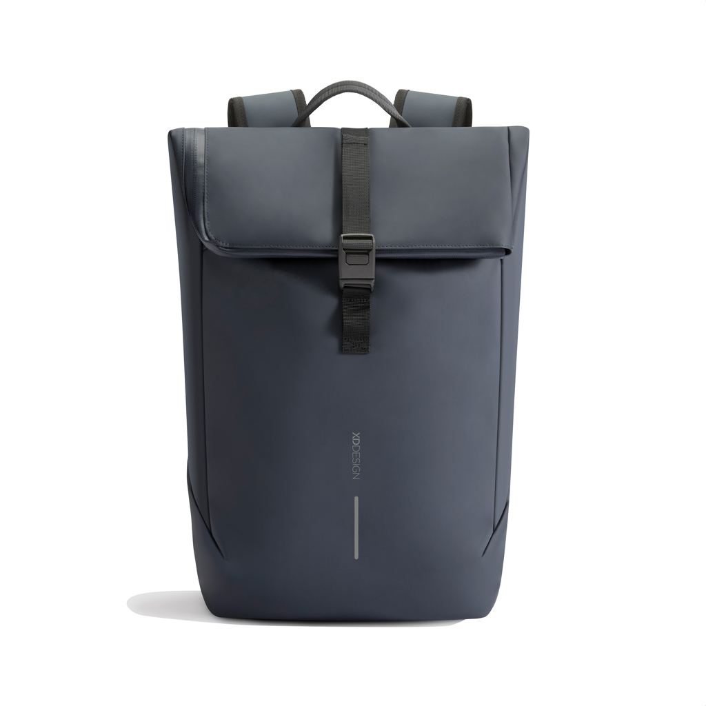 Sac à dos rolltop déperlant en polyester recyclé certifié Urban 23 L_Bleu marine