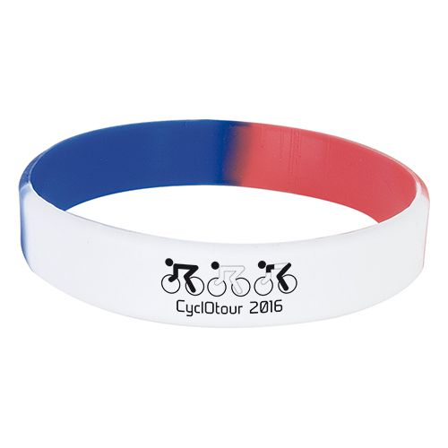 Bracelet tricolore publicitaire Riga - goodies sport