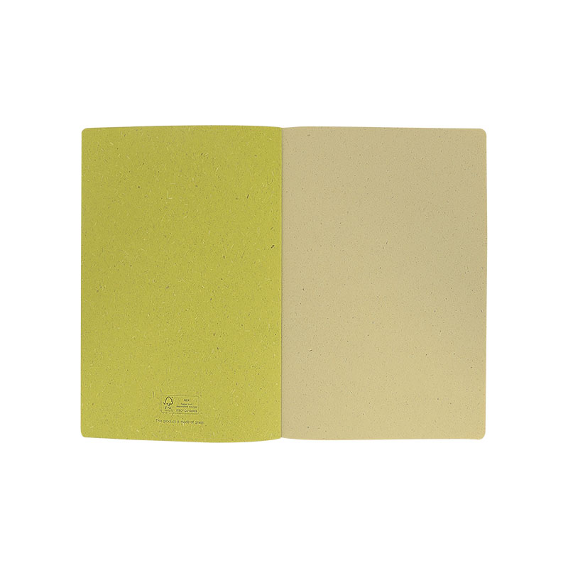 Carnet A5 en papier d'herbe Anis_02