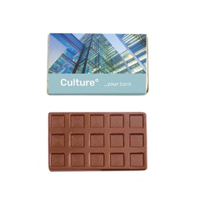 Tablette de chocolat publicitaire dans fourreau en papier 6,5 g_Sur-mesure
