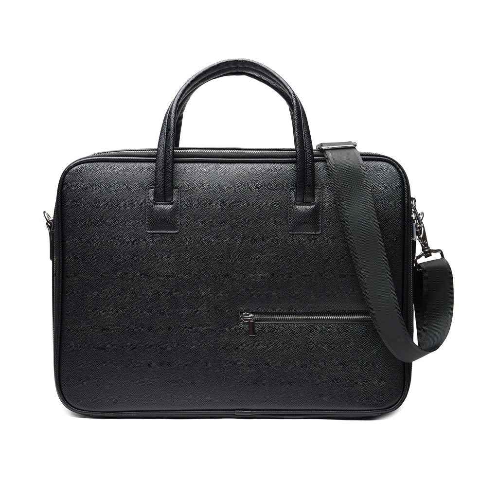 Sacoche ordinateur en polyester recyclé rPET certifié Vinga Bermond_Noir