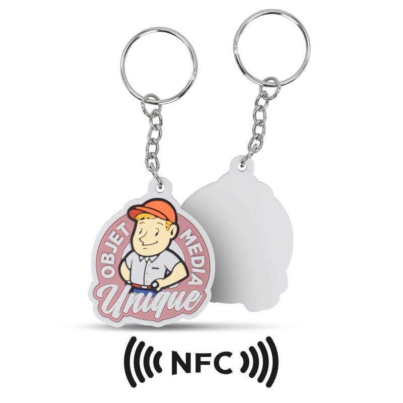 Porte-clés publicitaire souple sur-mesure à la forme NFC_Sur-mesure