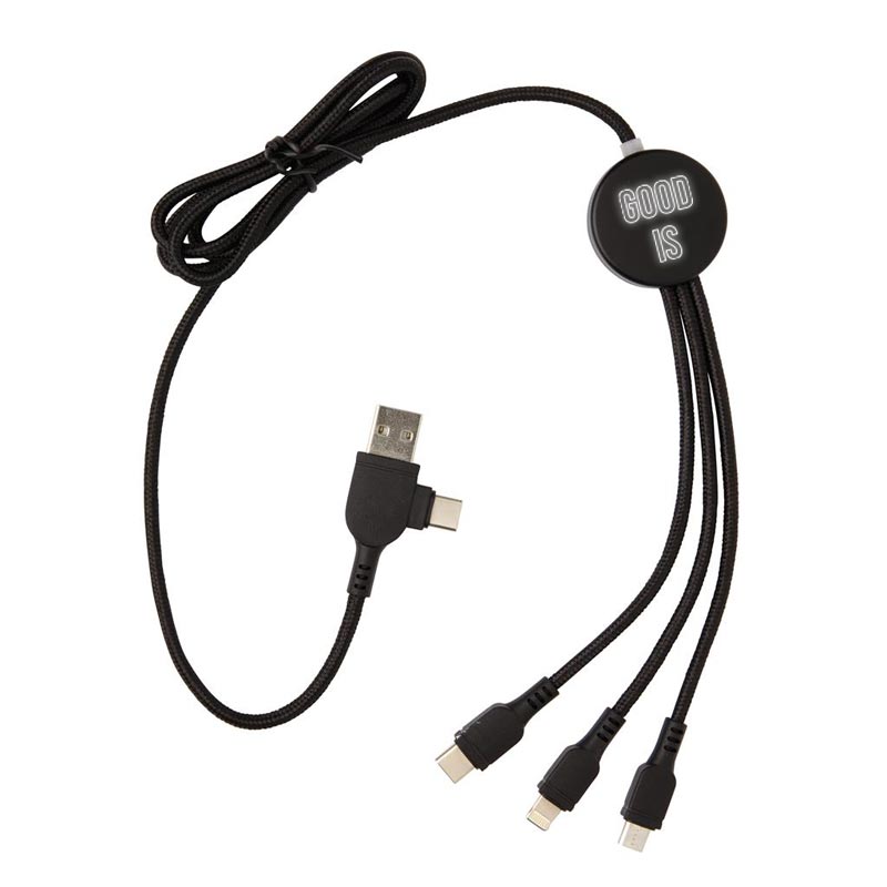 Câble de charge 6-en-1 avec logo lumineux Tress_02