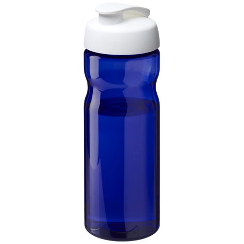 Gourde de sport en plastique recyclé H2O Active® Éco Base 650 mL_Bleu/Blanc