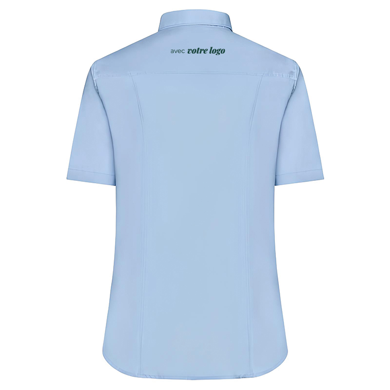 Chemise femme manches courtes en coton certifié Daiber _03