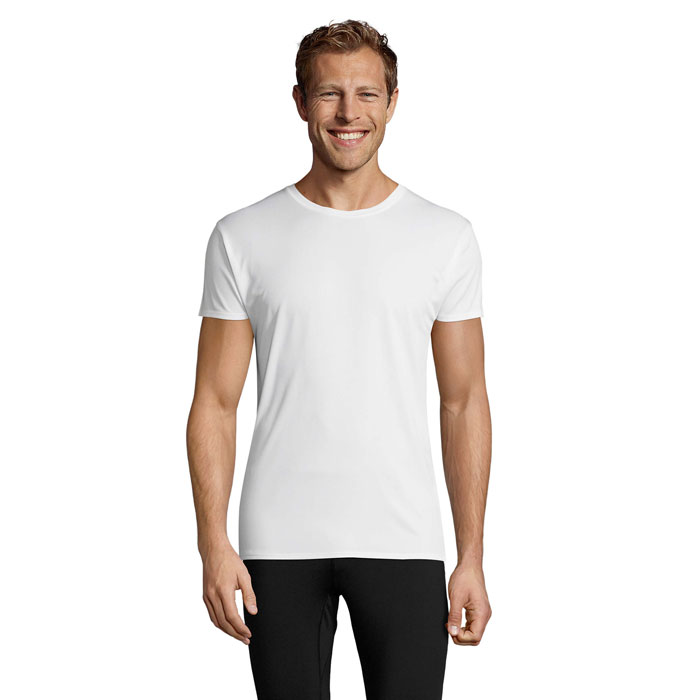 T-shirt de sport unisexe en polyester certifié Sprint 130 g_Blanc