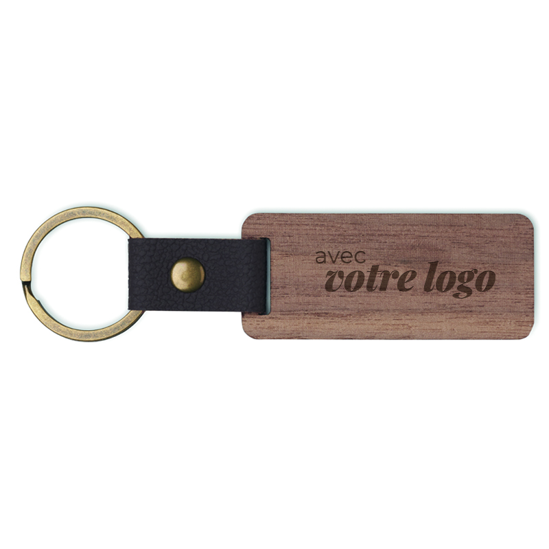 Porte-clés en bois de noyer Nawkey_1