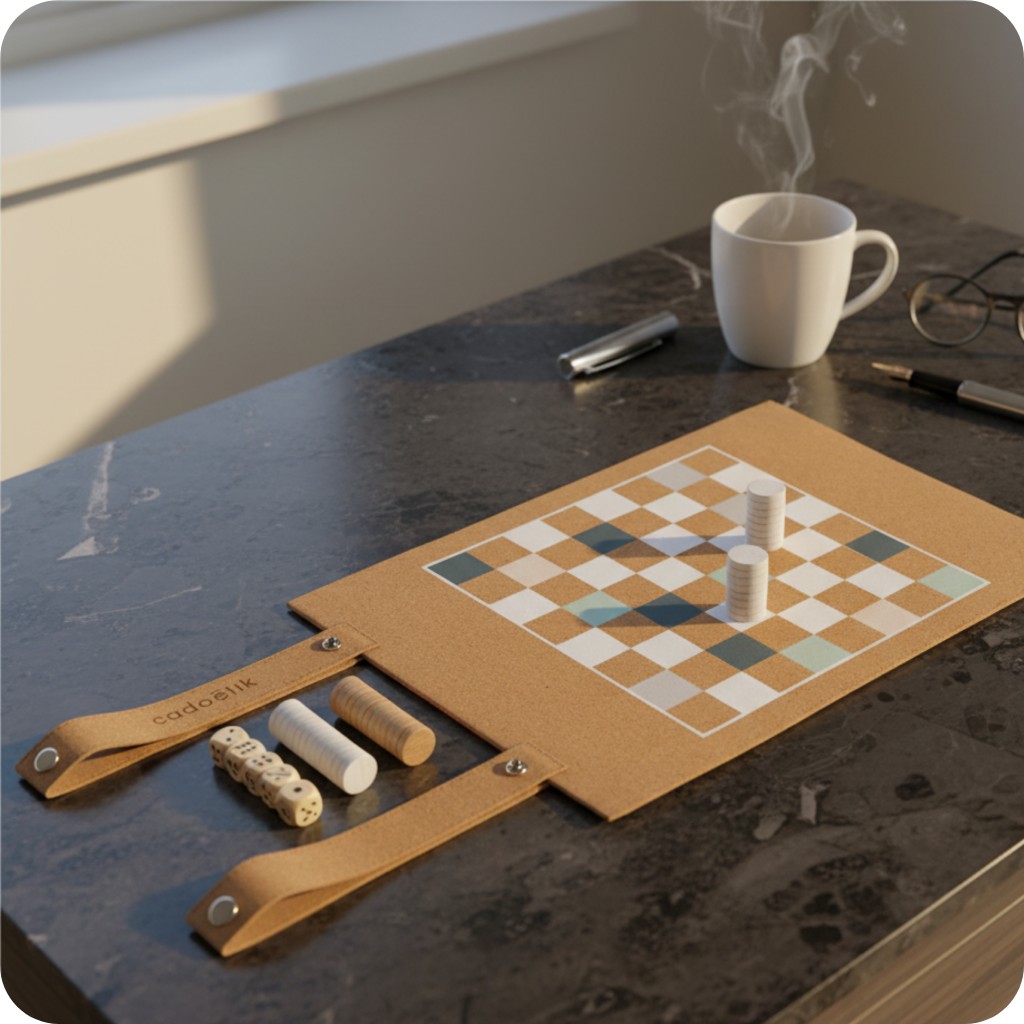 Jeu du backgammon et de dames en liège certifié Britton_00